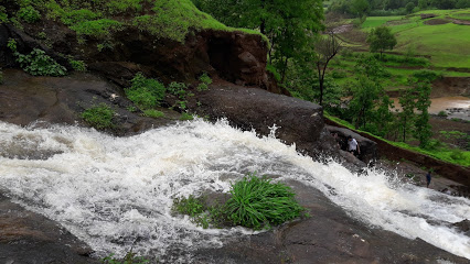 Beautiful waterfall flooded in monsoon